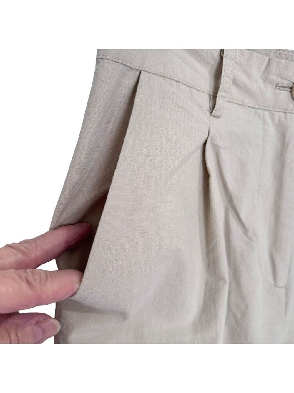 Princess Polly High Rise Wide Leg Pants Lightweight Stretch Cotton Women's Sz 4 - Picture 5 of 9